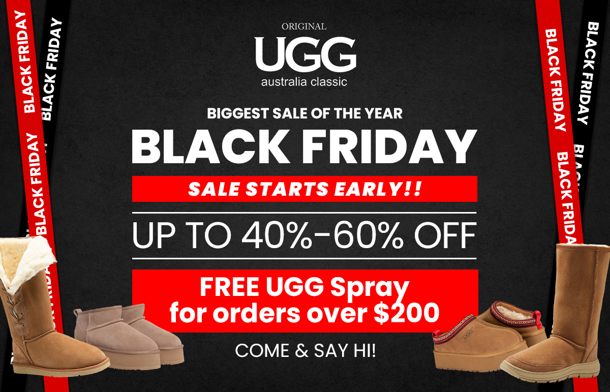 Free UGG Spray with Orders Over $200 this Black Friday!
